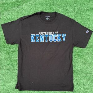 Champion Black Tee with Blue University of Kentucky Design